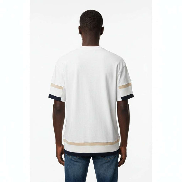 Ivory Jacquard T Shirt Nawao.com
