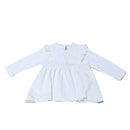 Ivory  Long Sleeves Plain Blouse Nawao.com