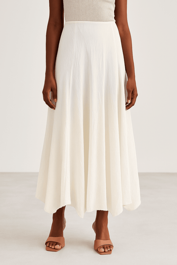 Ivory Maxi Skirt Nawao.com