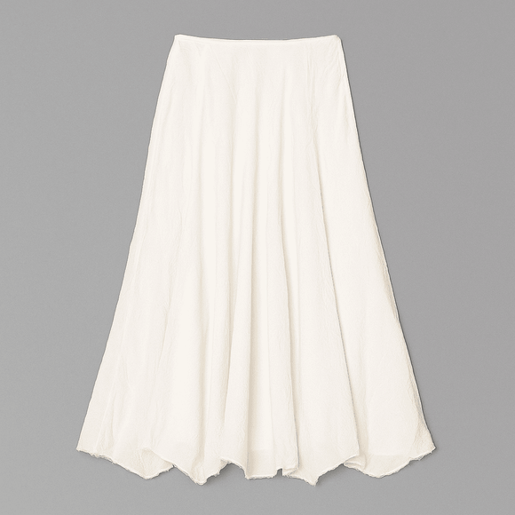 Ivory Maxi Skirt Nawao.com