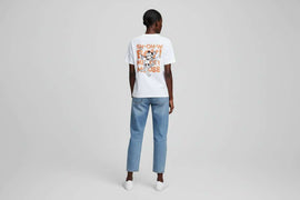 Ivory Mickey Oversized Printed T Shirt Ivory Small Nawao.com