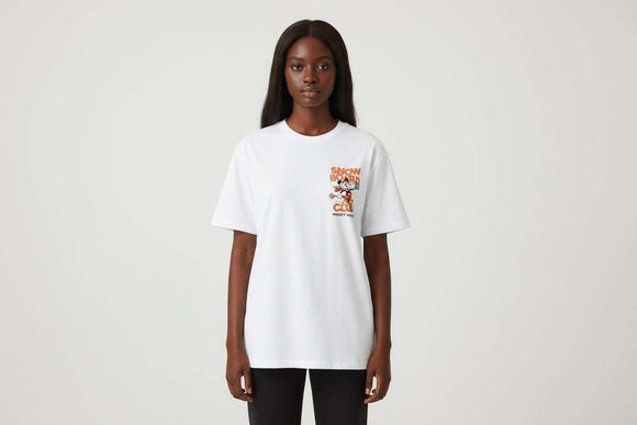 Ivory Mickey Oversized Printed T Shirt Ivory Small Nawao.com