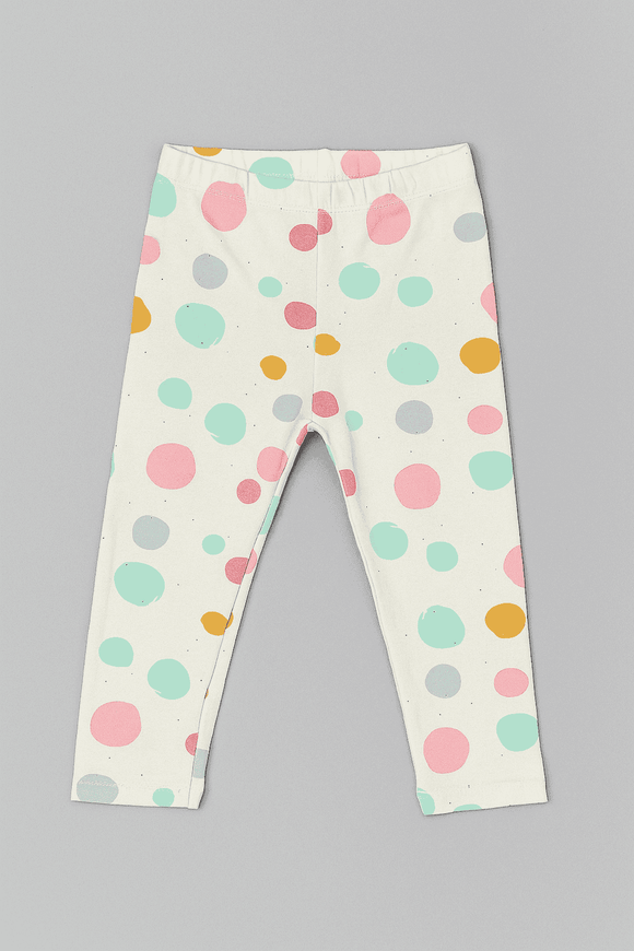 Ivory Polka All Over Print Leggings Ivory Nawao.com
