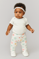 Ivory Polka All Over Print Leggings Ivory Nawao.com