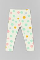 Ivory Polka All Over Print Leggings Ivory Nawao.com