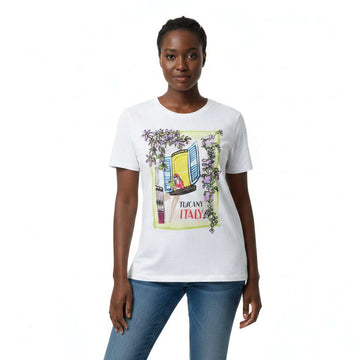 Ivory Printed T Shirt Ivory Nawao.com