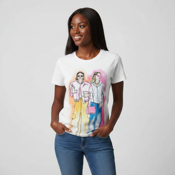 Ivory Printed T Shirt Ivory Nawao.com