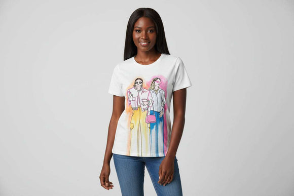Ivory Printed T Shirt Ivory Nawao.com