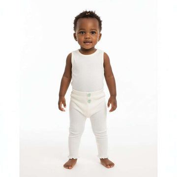 Ivory Rib Leggings Nawao.com