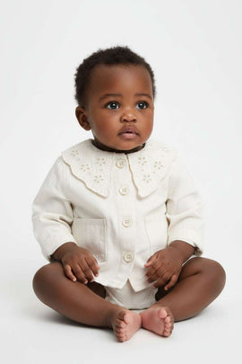 Ivory Schfilly Collar Jacket Ivory Nawao.com