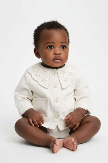 Ivory Schfilly Collar Jacket Ivory Nawao.com