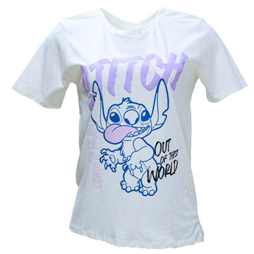 Ivory Stitch Printed T Shirt Nawao.com