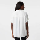 Ivory Tetured Button Front Collared Shirt Ivory Nawao.com
