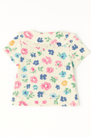 Ivory Woven Blouse With Floral All Over Print Ivory Nawao.com