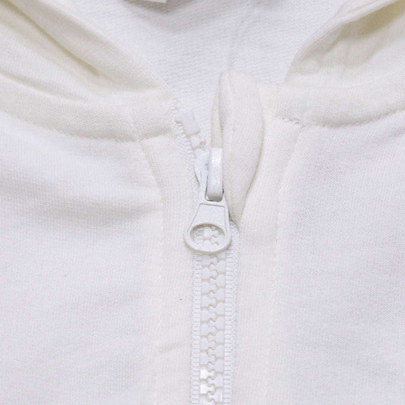 Ivory Zip Thru Hoodie Nawao.com
