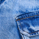 Jogger With Flap Pockets And Elasticed Opening Light Wash Nawao.com