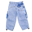 Jogger With Flap Pockets And Elasticed Opening Light Wash Nawao.com
