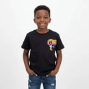 Junior Boys Black T Shirt With Front And Back Embo Black Nawao.com