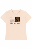 Junior Boys Coral Front  Back Woven Badge Short Sleeve Nawao.com