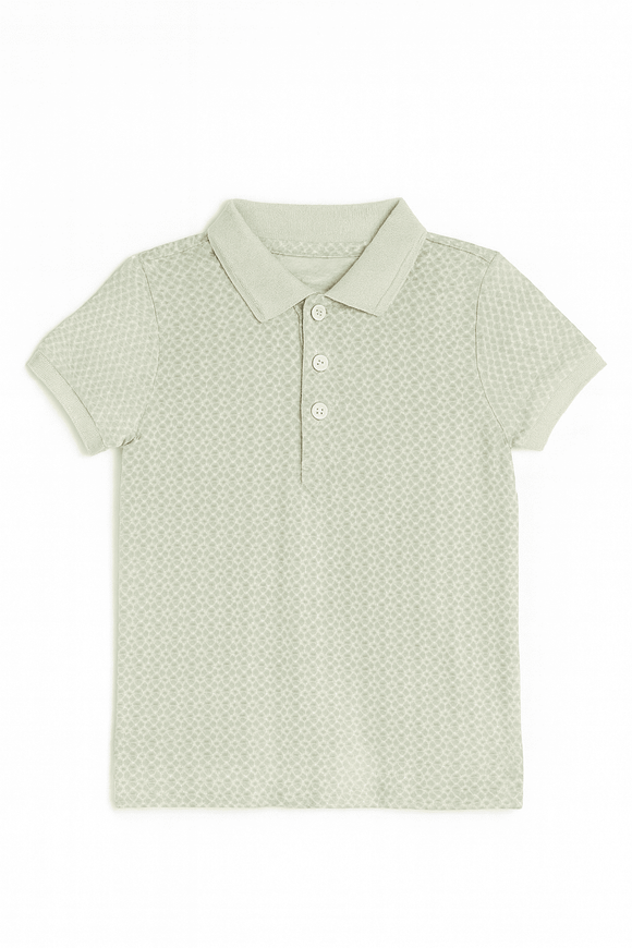 Junior Boys Ecru Aop Polo Nawao.com