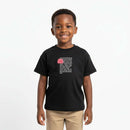 Junior Boys Grey Front   Back Print With Badge Short Sleeve T Shirt Mid Grey Nawao.com