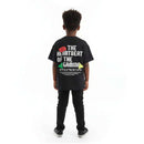 Junior Boys Grey Front   Back Print With Badge Short Sleeve T Shirt Mid Grey Nawao.com