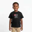 Junior Boys Grey Front   Back Print With Badge Short Sleeve T Shirt Mid Grey Nawao.com
