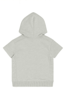 Junior Boys Grey Hoddie Short Sleeve T Shirt Nawao.com