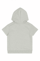 Junior Boys Grey Hoddie Short Sleeve T Shirt Nawao.com