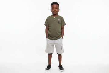Junior Boys Henley Tshirt With Short Set Assorted Nawao.com