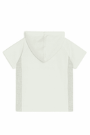 Junior Boys Ivory Hoddie Short Sleeve T Shirt Ivory Nawao.com