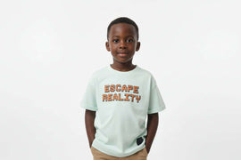 Junior Boys Lt Blue Front   Back Print With Badge Short Sleeve T Shirt Blue Nawao.com