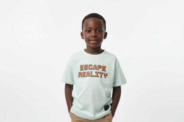 Junior Boys Lt Blue Front   Back Print With Badge Short Sleeve T Shirt Blue Nawao.com