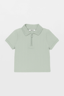 Junior Boys Lt Blue Polo T Shirt W  Zipper Blue Nawao.com