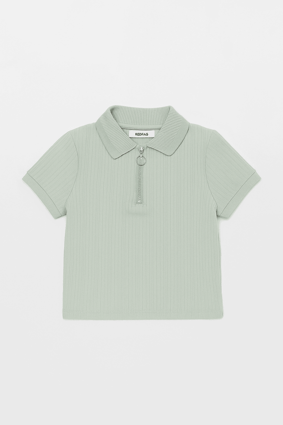 Junior Boys Lt Blue Polo T Shirt W  Zipper Blue Nawao.com