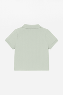 Junior Boys Lt Blue Polo T Shirt W  Zipper Blue Nawao.com
