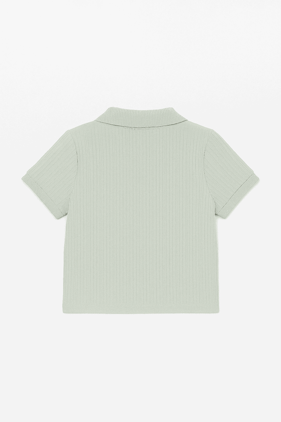 Junior Boys Lt Blue Polo T Shirt W  Zipper Blue Nawao.com