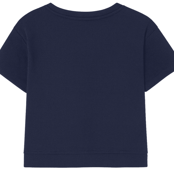 Junior Boys Sage Navy Jaquard T Shirt Nawao.com