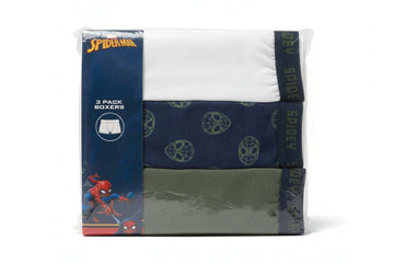 Junior Boys Spider Man 3Pc Boxer Brief Pack Assorted Nawao.com
