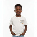 Junior Boys Vream T Shirt With Front And Back Print  Cream Nawao.com