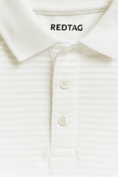 Junior Boys White Ottoman Rib Polo Nawao.com