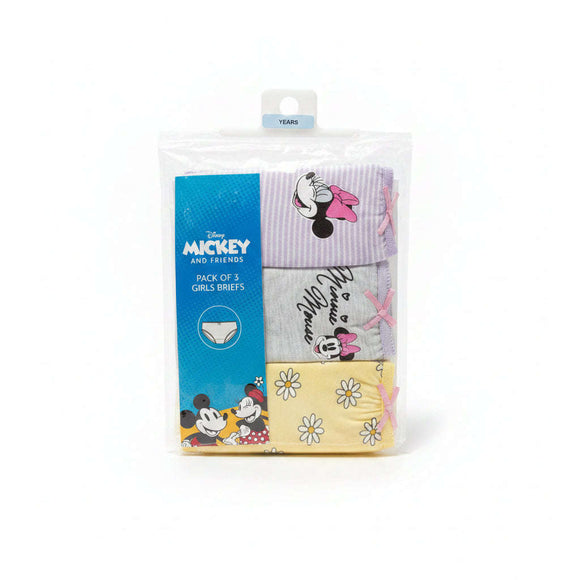 Junior Girls Character 3Pc Brief Pack Assorted 2 3 Years Nawao.com