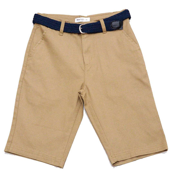 Khakhi Belted Trouser Shorts Nawao.com