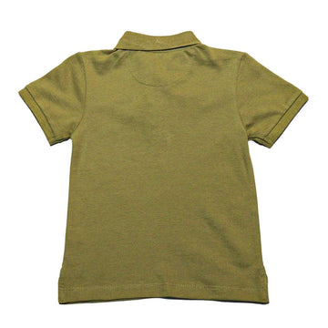 Khaki Polo With Contrast Pocket Nawao.com