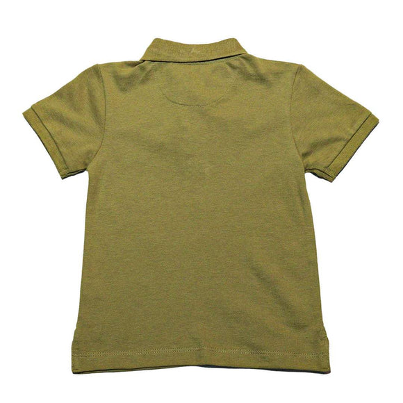 Khaki Polo With Contrast Pocket Nawao.com