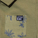 Khaki Polo With Contrast Pocket Nawao.com