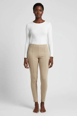 Khaki Single Pleat Legging Nawao.com