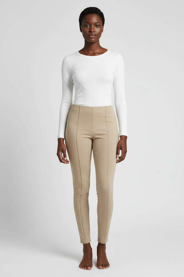 Khaki Single Pleat Legging Nawao.com