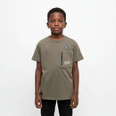 Khaki Soft Feel Loose Fit T Shirt Dark Green Nawao.com
