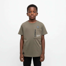 Khaki Soft Feel Loose Fit T Shirt Dark Green Nawao.com